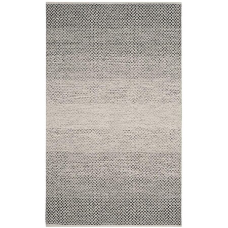 Safavieh 10 x 14 ft. Montauk Contemporary Rectangle Hand Woven Rug Black & Ivory MTK601A-10